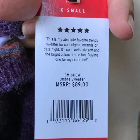 ‼️WEEKEND SALE‼️ Bb Dakota☀️Dark striped Ombre sweater - Picture 8 of 10